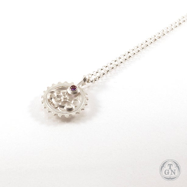 Juhani Ananin: Parts of The Machine Singu (pendant with amethyst)