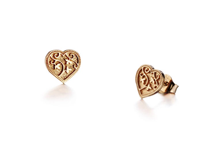Carina Blomqvist / Lumoava - Delicate &ndash; Heart (earrings, gold)